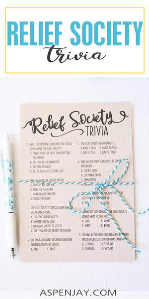 Relief Society Trivia