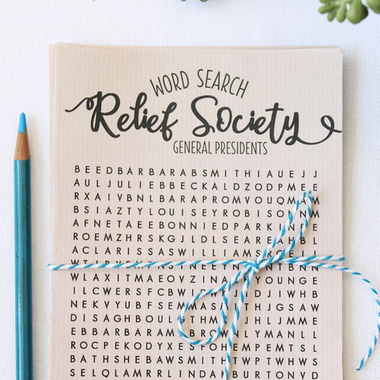 Relief Society Word Search