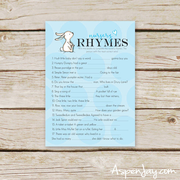 Blue Bunny Nursery Rhymes