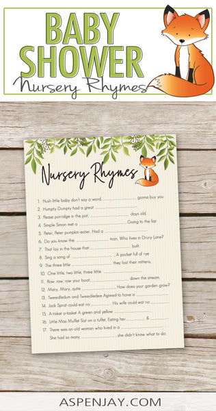 Fox Nursery Rhymes