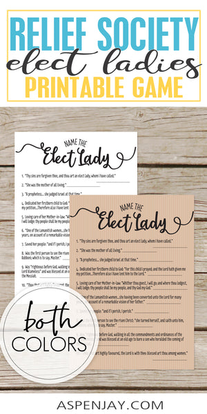 Relief Society Elect Ladies