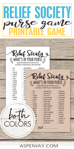 Relief Society What's in your Purse