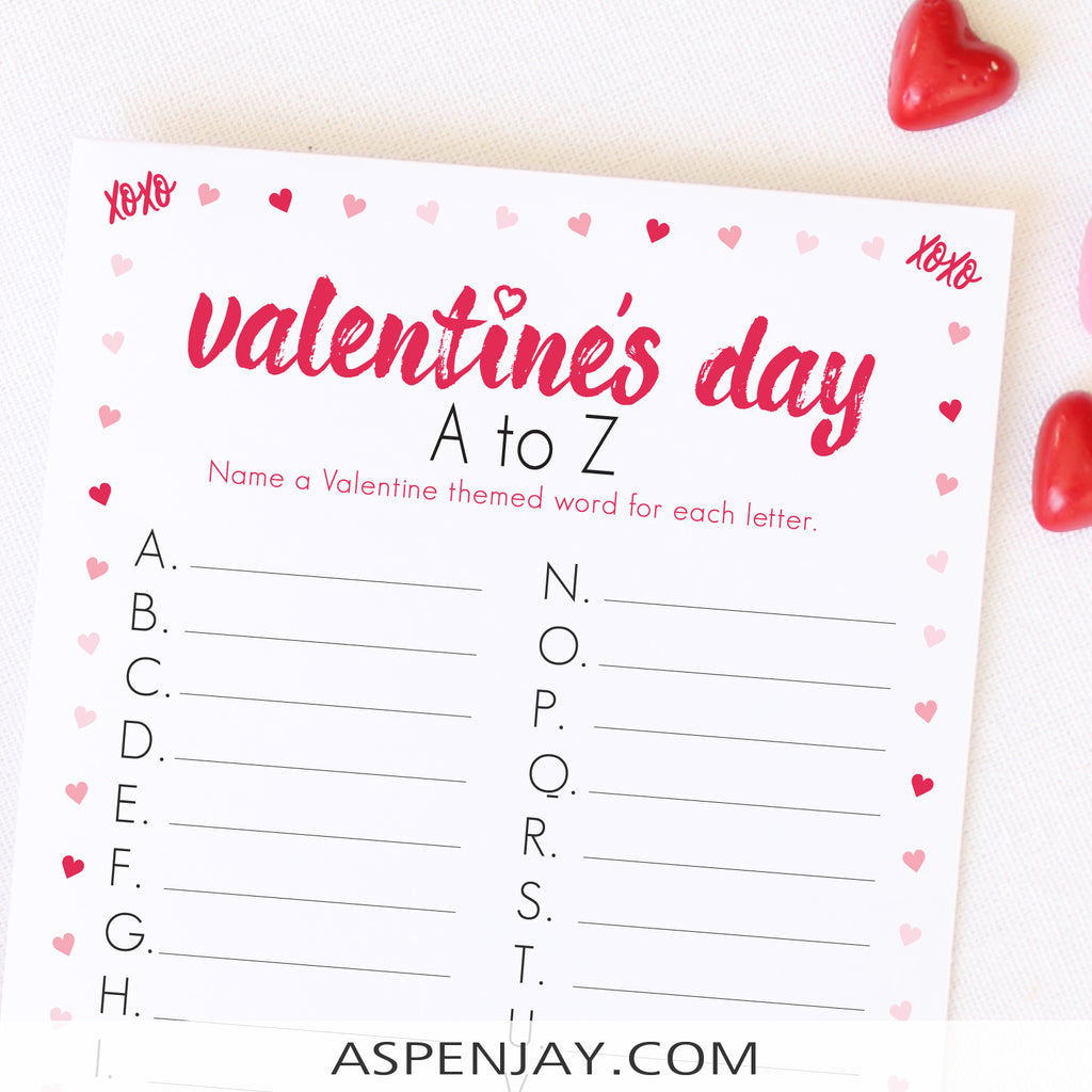 Valentine's Day A to Z