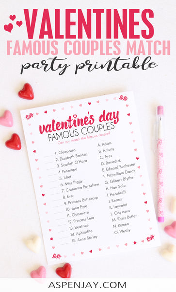 Valentine's Day Famous Couples Match
