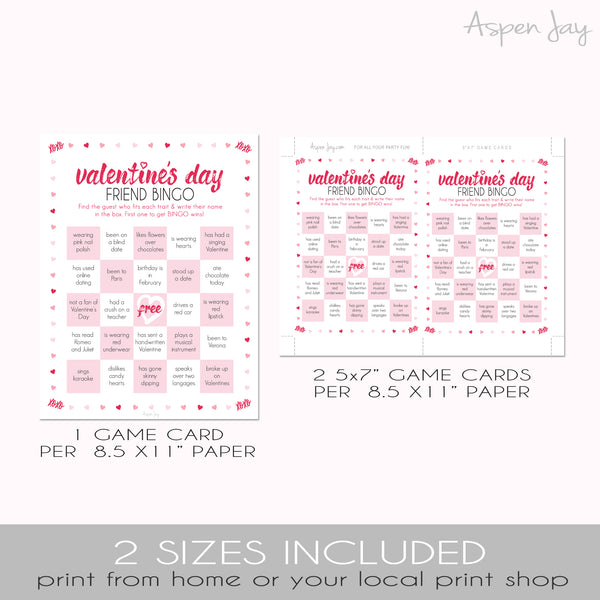 Valentine's Day Friend Bingo