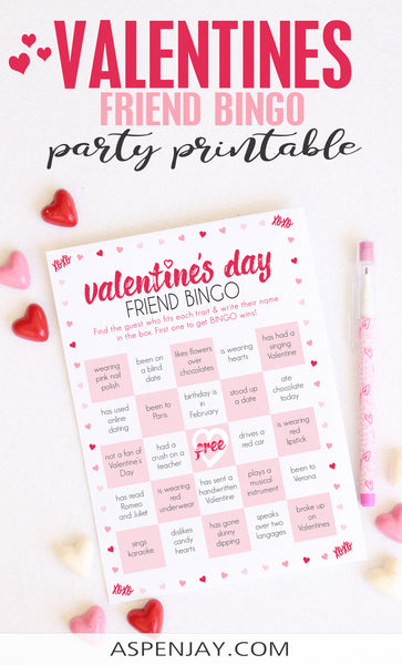 Valentine's Day Friend Bingo