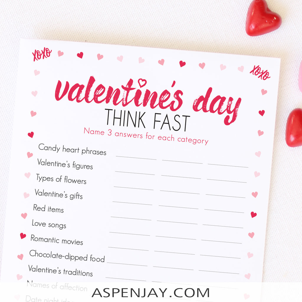 Valentine's Day Think Fast
