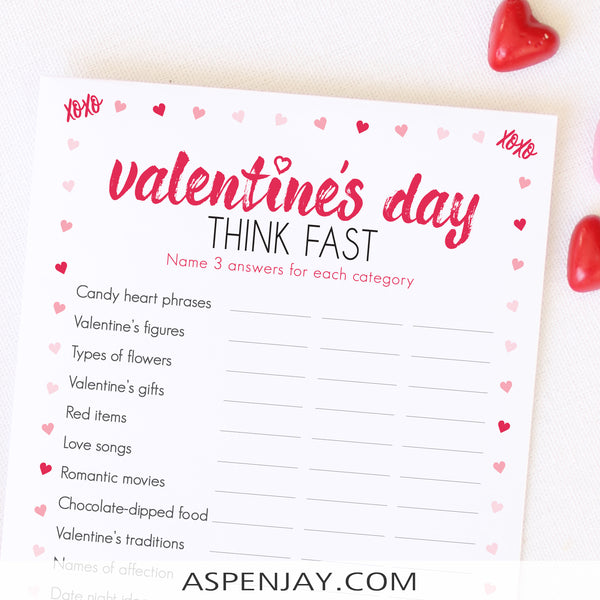 Valentine's Day Think Fast