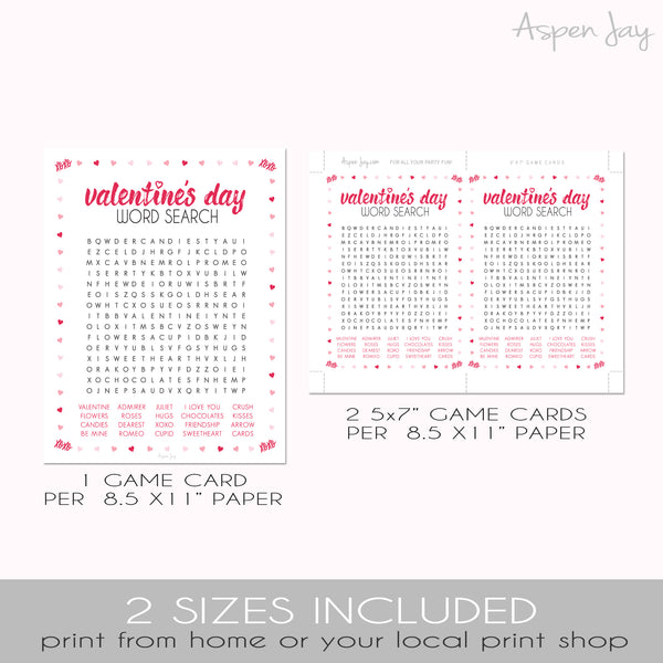 Valentine's Day Word Search