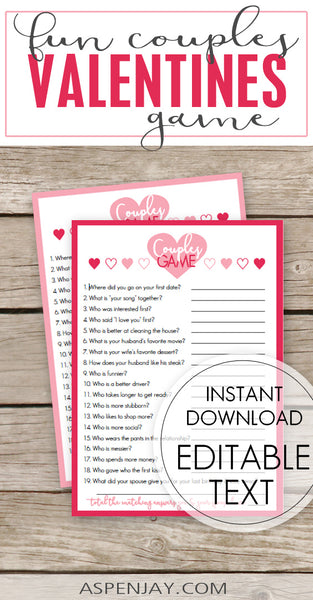 Valentines Couples Game