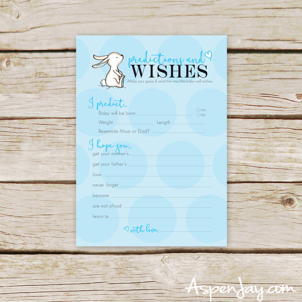 Blue Bunny Predictions & Wishes for Baby