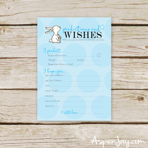 Blue Bunny Predictions & Wishes for Baby
