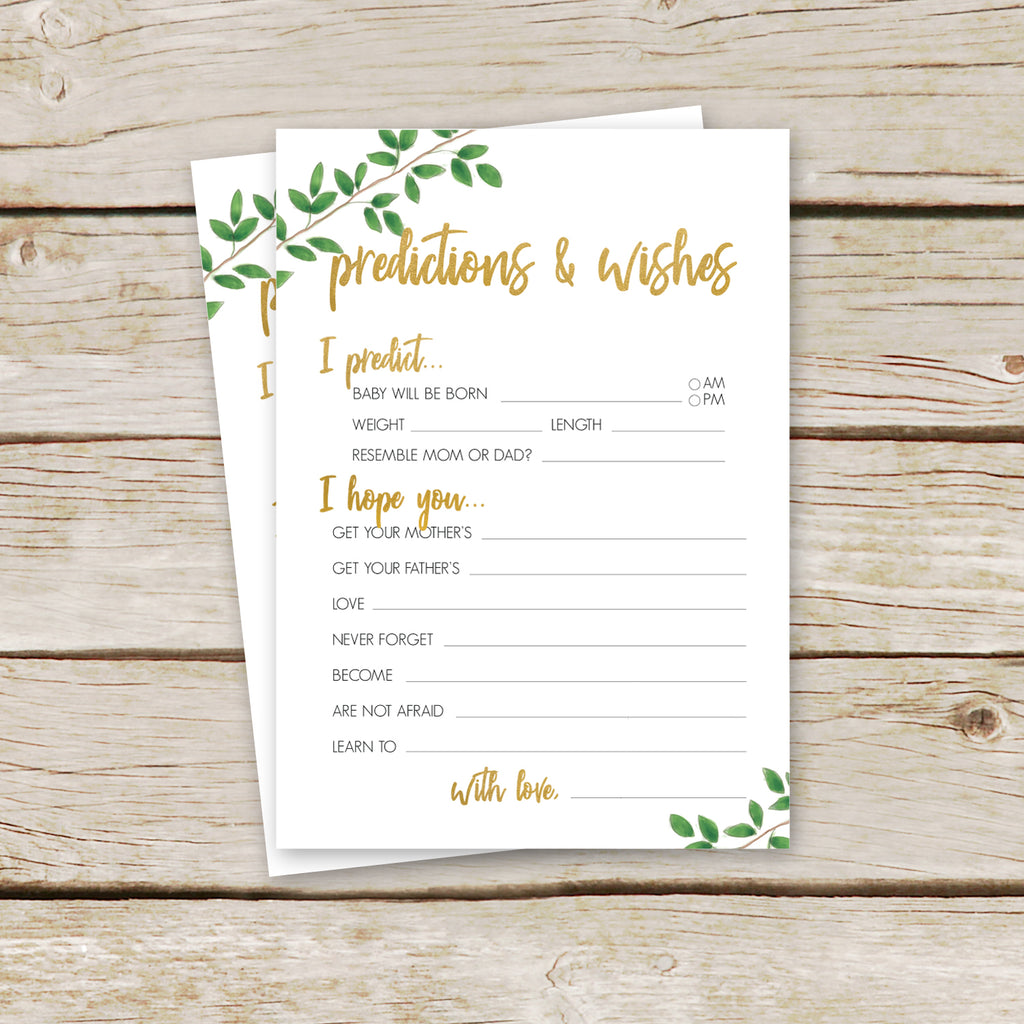 Green Leaf Predictions & Wishes for Baby