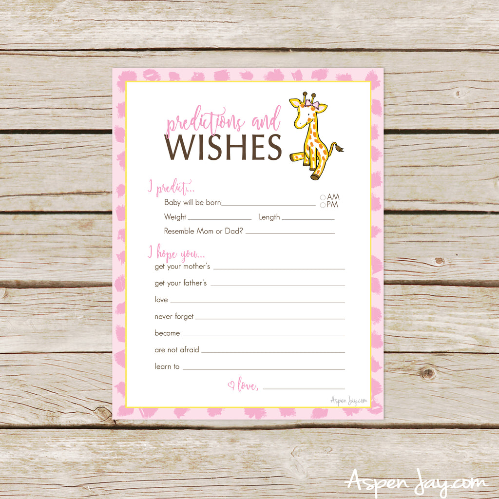 Giraffe Baby Predictions & Wishes
