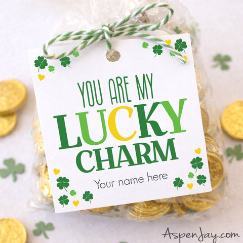 Editable You Are My Lucky Charm St. Patrick’s Day Gift Tags
