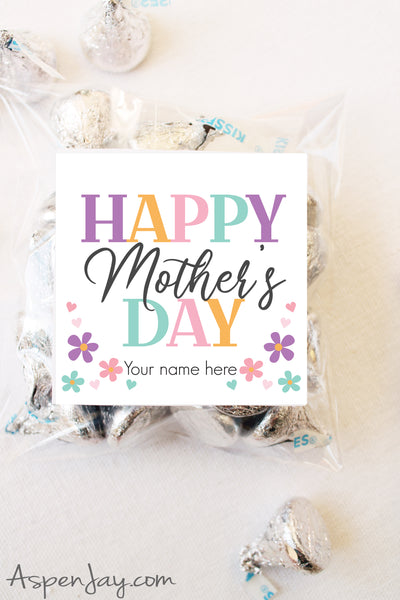 Happy Mother's Day Gift Tags - Editable