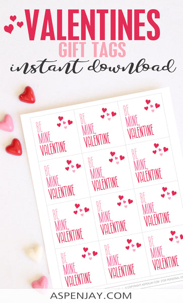 Be Mine Valentine Tags