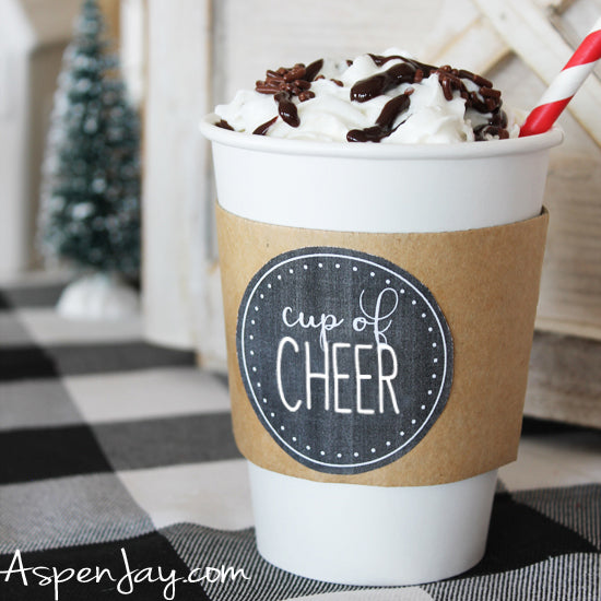 Cup of Cheer Hot Cocoa Labels