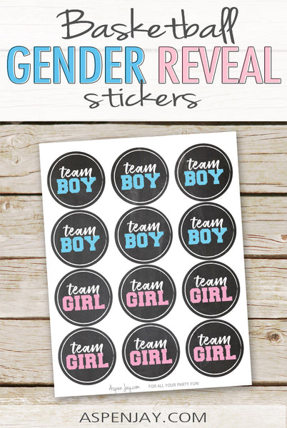 Chalkboard Gender Reveal Stickers