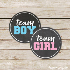 Chalkboard Gender Reveal Stickers