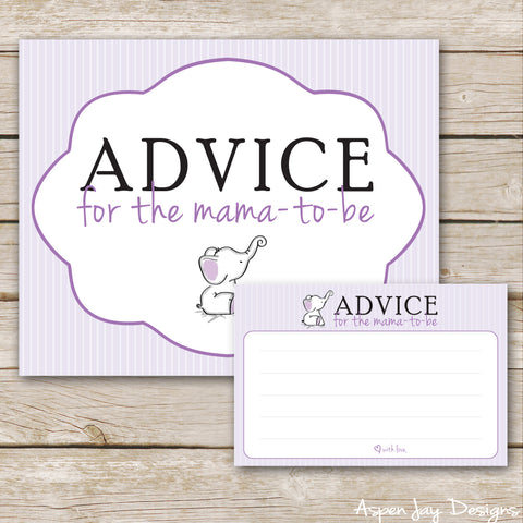 Purple Elephant Advice for Mama-to-Be