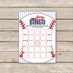 Baseball Baby Bingo