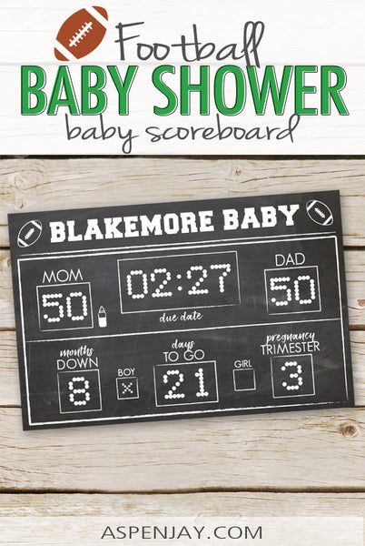 Football Baby Shower Scoreboard