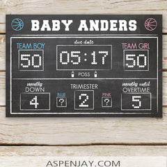 Basketball Gender Reveal Scoreboard