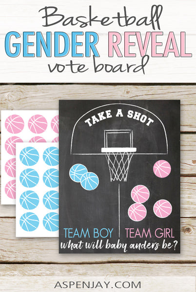 Basketball Gender Reveal Vote Board