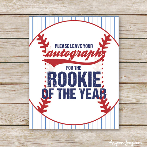 Baseball Rookie Autograph Sign