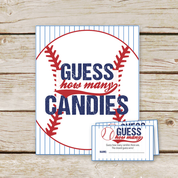 Baseball Guess How Many Candies