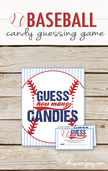 Baseball Guess How Many Candies