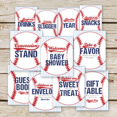 Baseball Baby Shower Signs
