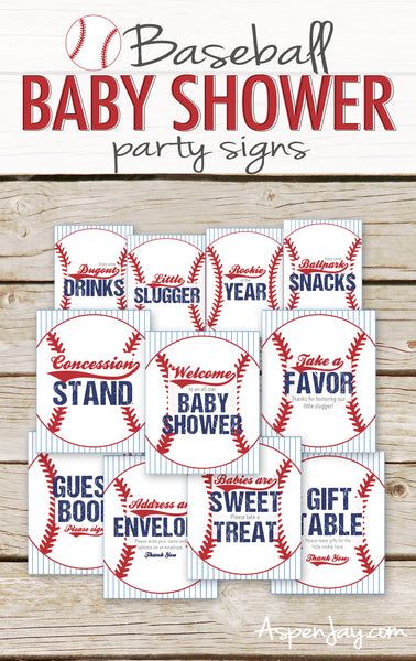 Baseball Baby Shower Signs