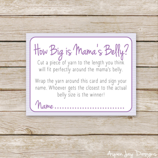 Purple Elephant How Big is Mommy's Belly