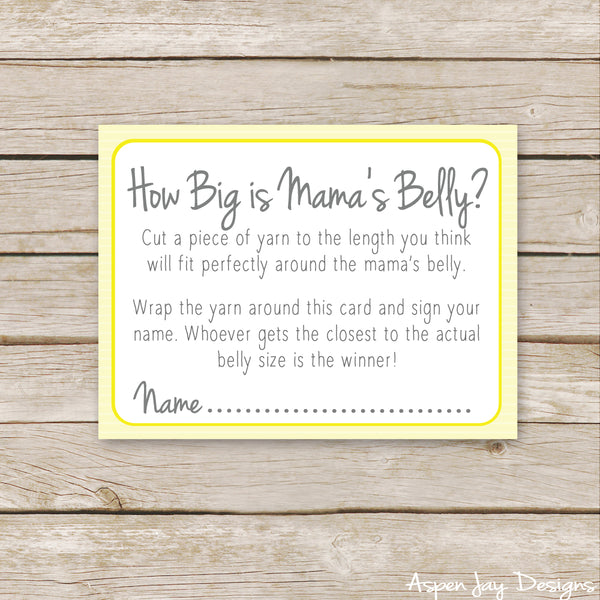 Yellow Elephant How Big is Mommy's Belly