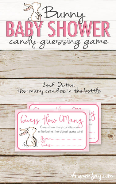 Pink Bunny Guess How Many Candies