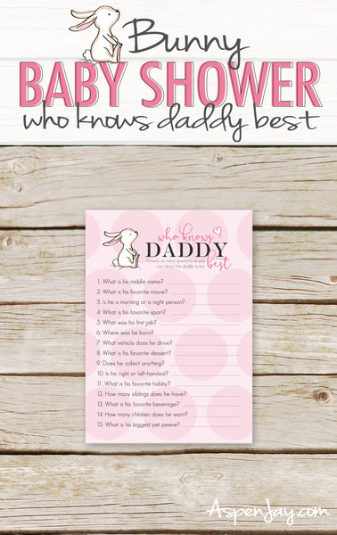 Pink Bunny Who Knows Daddy Best