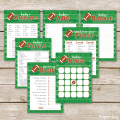 Football Baby Shower 7 Games Package