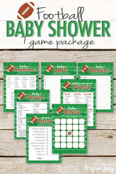 Football Baby Shower 7 Games Package
