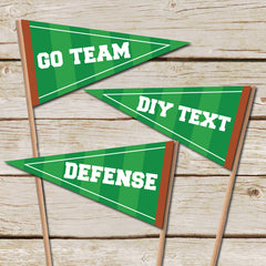 Editable Football Pennant Flags