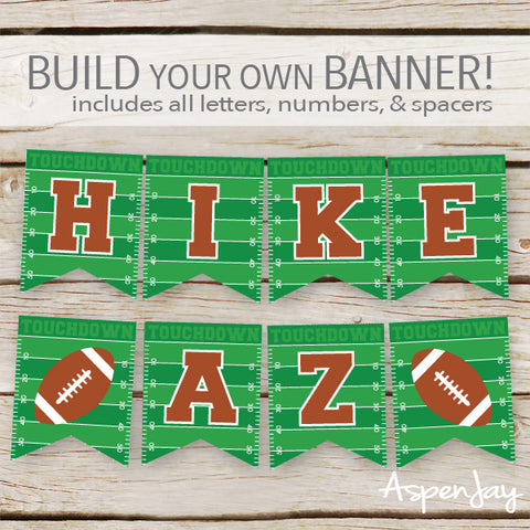 Football Banner - ALL Letters & Numbers