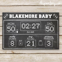Football Baby Shower Scoreboard