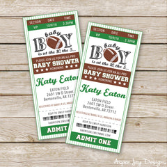 Football Baby Shower Invites