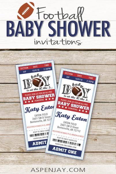Football Baby Shower Invites