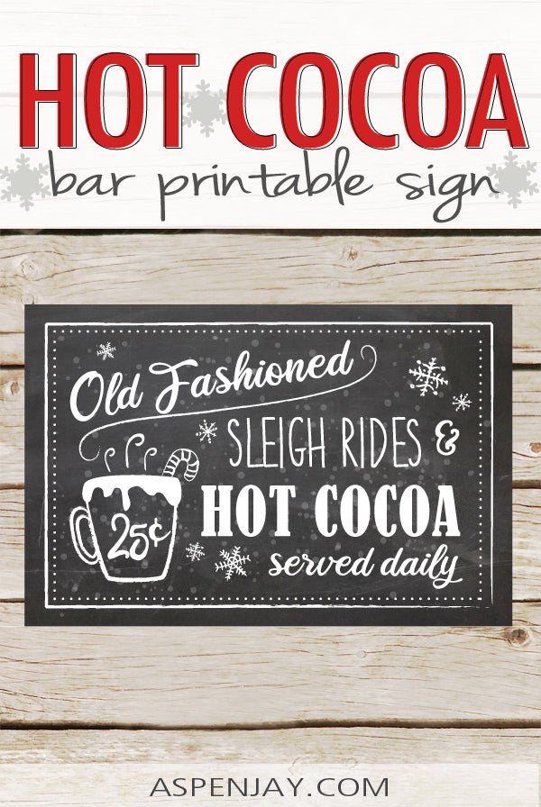 Hot Chocolate Bar Sign – AspenJay