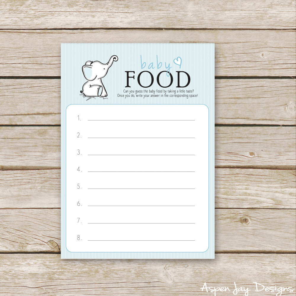 Blue Elephant Guess the Baby Food - Main Image