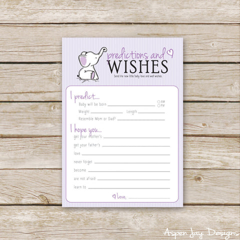 Purple Elephant Predictions & Wishes for Baby