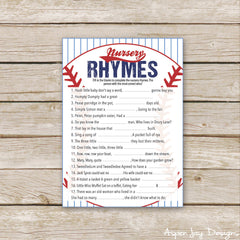 Baseball Nursery Rhymes
