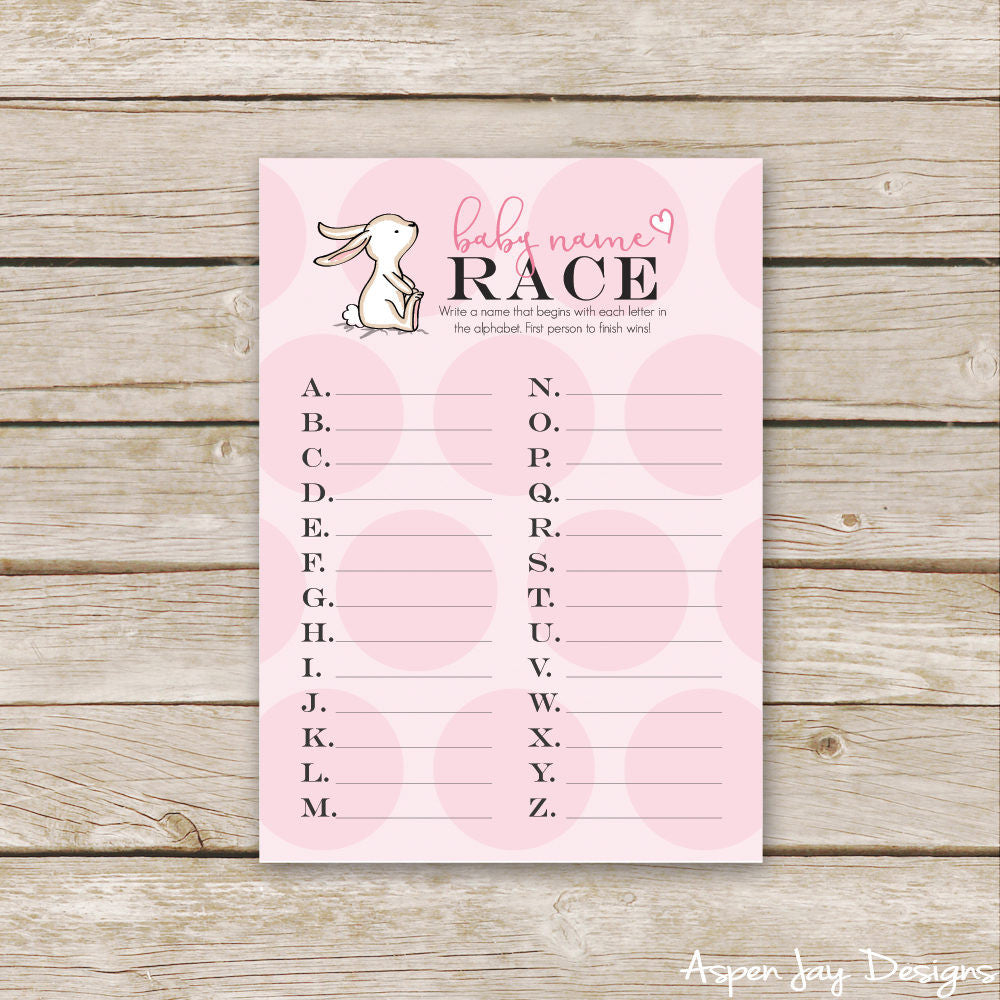 Pink Bunny Name Race